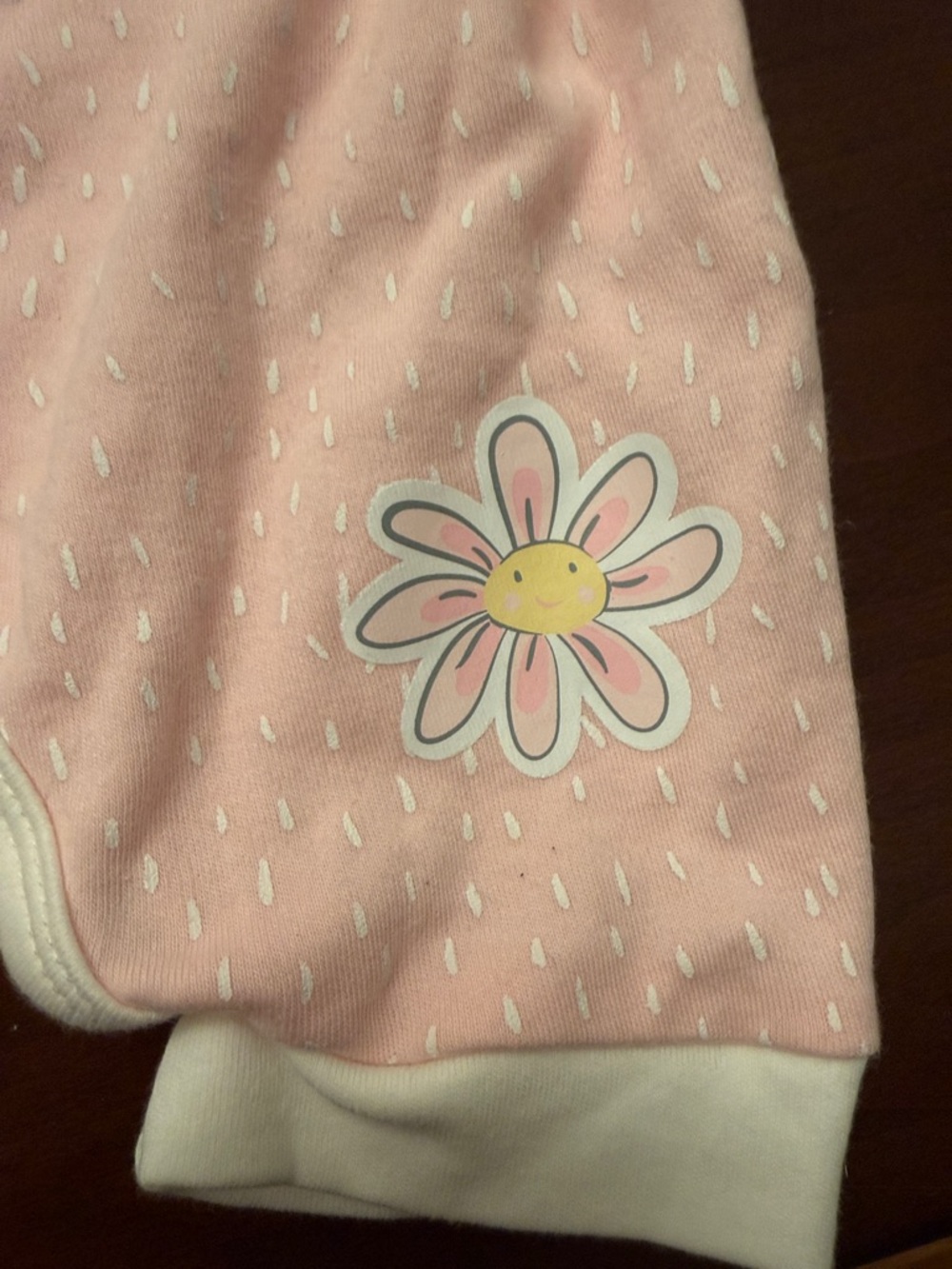 Bunnies by the Bay Pink Kimono-Style Baby Romper with Daisy - Picture 4 of 8